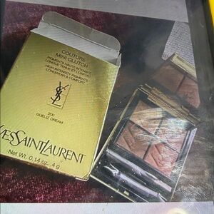 Yves Saint Laurent Couture Mini Clutch - Gold and Tan